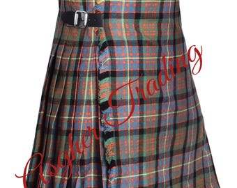 Cameron of Erracht Ancient Tartan Kilt, Traditional Scottish 8 Yard Kilt - 16oz Acrylic