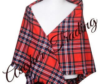 マクファーレン モダンタータンショール - クランマクファーレン生地を使用した女性用ショール - オーダーメイド