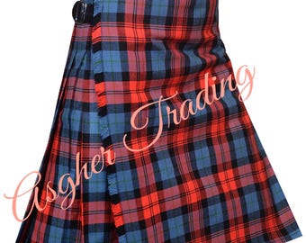 Clan MacLachlan Ancient Tartan Kilt: 16 Oz Acrylic Wool, Traditional Scottish 8 Yard Kilts