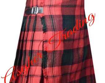 Clan Kerr Tartan Kilt: Acrylic Wool, Traditional Scottish 8 Yard Kilt For Men