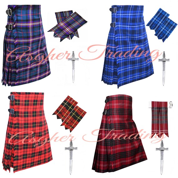 Scottish Clan Tartan Kilt: Traditional 8 Yard kilts & Accessories