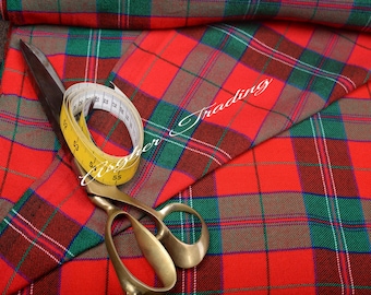 Tela de tartán Thomas of Wales - Metros lineales - Peso: 16 onzas, Ancho: 54 pulgadas