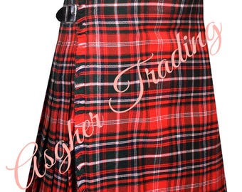 Kilt tartan du clan MacDougall : laine acrylique, kilt écossais traditionnel de 8 mètres pour homme