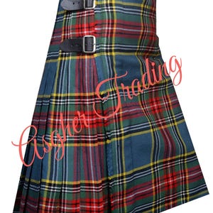 Kilt de tartán antiguo del clan MacBeth: 100 % lana acrílica, 8 yardas (7,6 m) de largo para hombre.