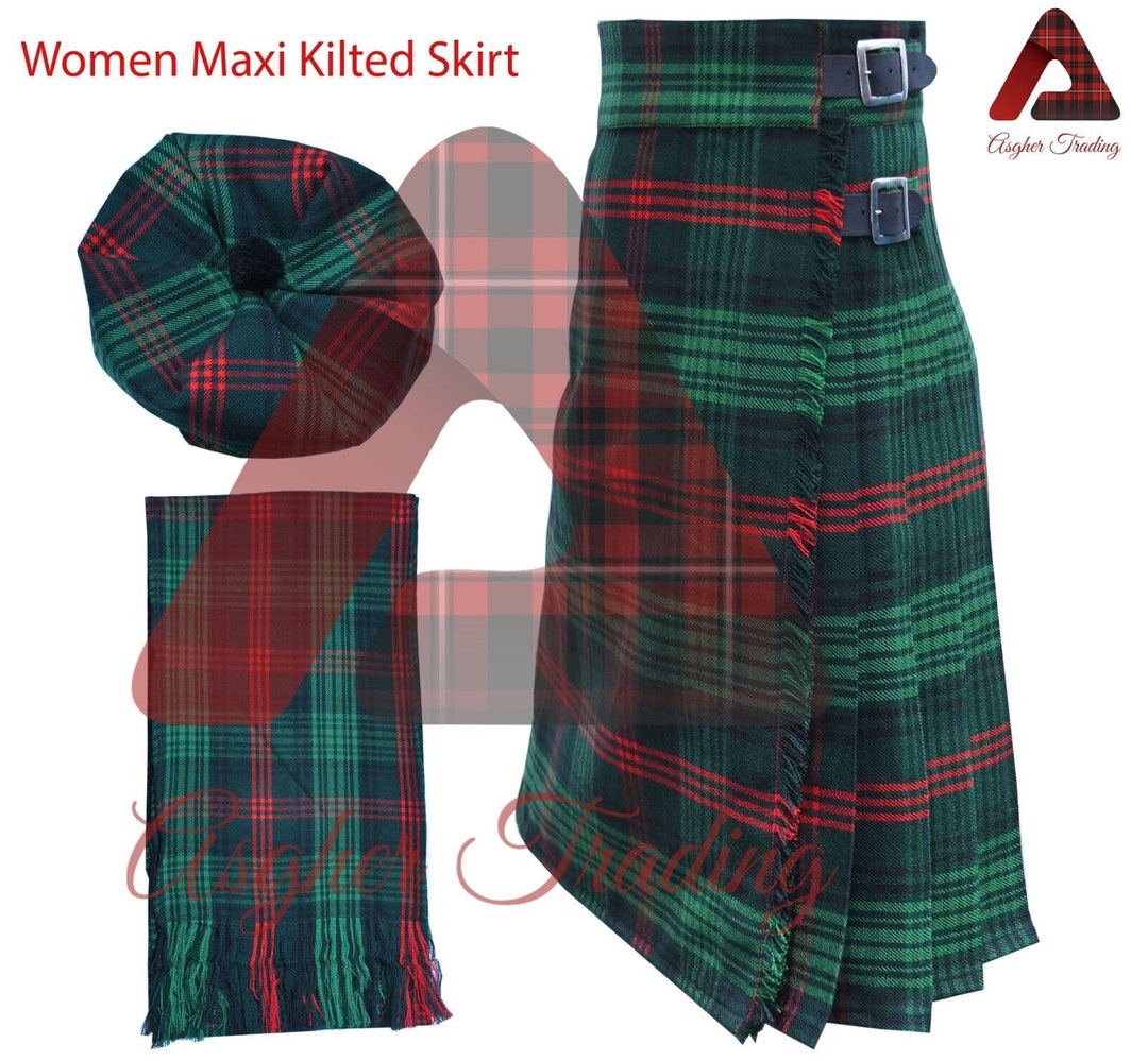 Maxwell Hunting Tartan Flared Skirt main image 0