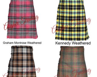 Handmade Scottish Tartan Kilt: Traditional Highland 8-Yard Kilt