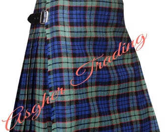 Clan Fletcher Ancient Tartan kilt: 16 Oz Acrylic Wool, Traditional Scottish 8 Yard Kilts
