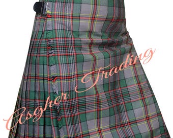 Craig Ancient Tartan Kilt: 16 Oz Akrylull, traditionella kiltar för män, 8 Yards