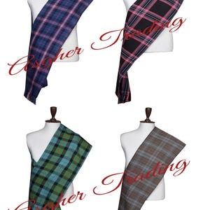 Handgefertigter Clan Tartan Schal: Acrylwolle Handgesäumte Frauen Schärpe ( 90 "x 12")