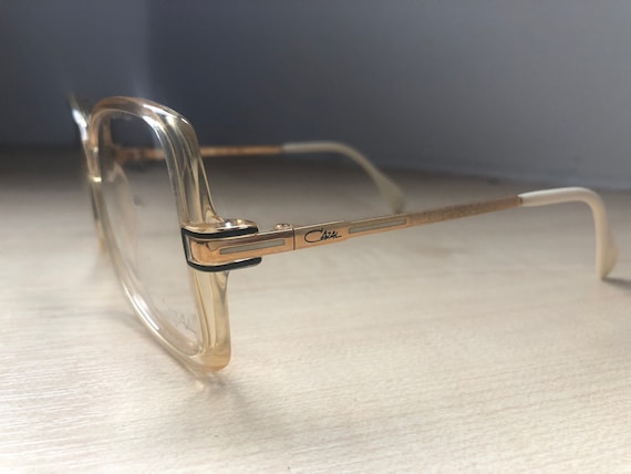 Cazal Womens Vintage Unique Cream, Black, Clear & Gold Frame 