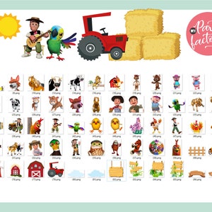 The Zenon Characters Farm Png Images, The Zenon Printable Digital Farm, Png INSTANT download image 4