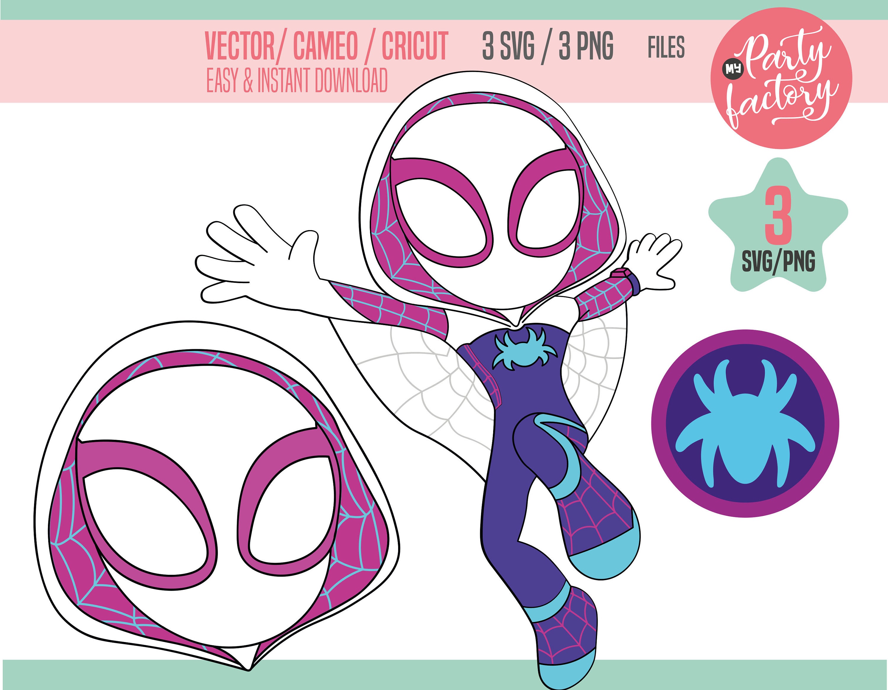 3 Gwen Clipart SVG PNG Instant Download High Quality - Etsy Canada
