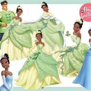 Princess 501 PNG Bundle, Princess Clipart Instant Download, Birthday, Moana, Frozen, Snow White, sleeping Beauty, Aurora, Jazmin imagen 10