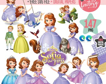 Princess Sofia PNG Clipart, Sofia The First Clipart, Sofia Princess images, Sofia Free Digital Papers, Digital Download, Free SVG clipart