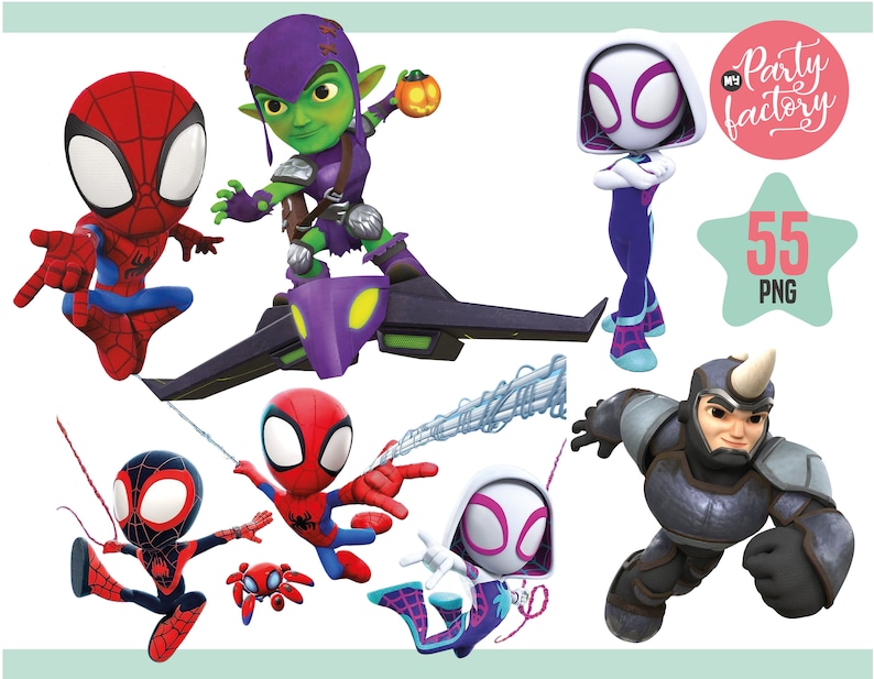 Spidey e i suoi fantastici amici PNG Immagini Alta Etsy Italia