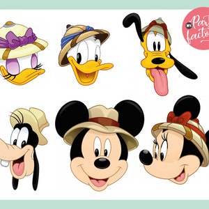Mickey Safari Clipart PNG Digital Download, 90 PNG with transparent backgrounds Mickey and Friends Jungle Animals image 4