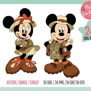 Mickey Safari Mouse SVG, EPS, PNG, Mouse and friends safari standing characters, Themed Centerpieces, T Shirt, Instant Download, Digital image 4