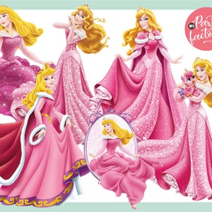 Princess 501 PNG Bundle, Princess Clipart Instant Download, Birthday, Moana, Frozen, Snow White, sleeping Beauty, Aurora, Jazmin image 3