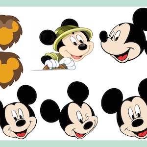 Mickey Safari Clipart PNG Digital Download, 90 PNG with transparent backgrounds Mickey and Friends Jungle Animals image 5