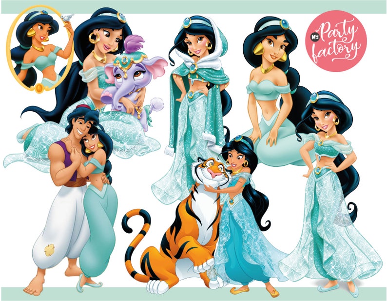 Princess 501 PNG Bundle, Princess Clipart Instant Download, Birthday, Moana, Frozen, Snow White, sleeping Beauty, Aurora, Jazmin image 7