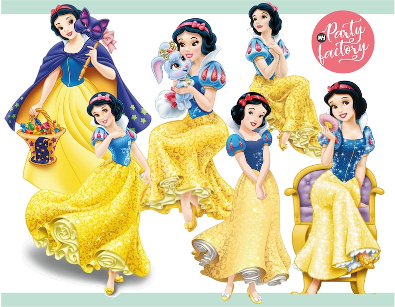 Princess 501 PNG Bundle, Princess Clipart Instant Download, Birthday, Moana, Frozen, Snow White, sleeping Beauty, Aurora, Jazmin image 9