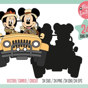 Mickey Safari Mouse SVG, EPS, PNG, Mouse and friends safari standing characters, Themed Centerpieces, T Shirt, Instant Download, Digital image 5