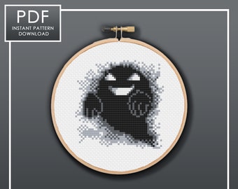Pokemon Ghost of Marowak / Vintage Cross Stitch Pattern (Instant PDF Download)