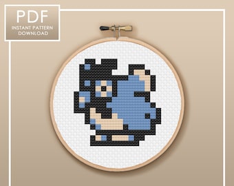 PDF ONLY Zelda Flying Rooster Cucco Cross Stitch Template Pattern Instant PDF Download