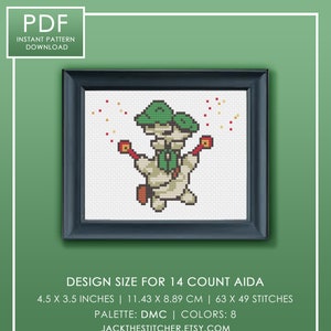 PDF ONLY Korok Hestu Zelda Modern Subversive Cross Stitch Template Pattern Instant PDF Download