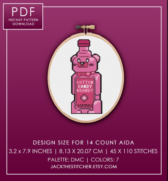 PDF ONLY Cotton Candy Brandy Modern Subversive Cross Stitch Etsy