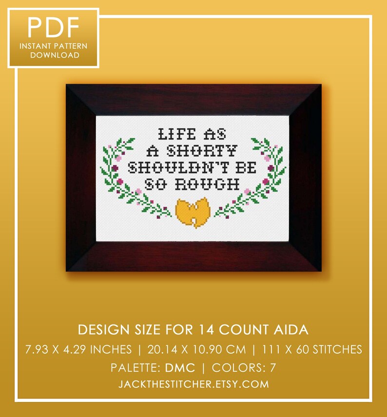 PDF ONLY Wu Tang Clan Life as A Shorty Shouldn't Be So Etsy