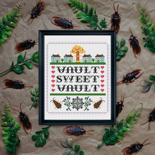 PDF ONLY Vault Sweet Vault Modern Subversive Cross Stitch Template Pattern Instant PDF Download