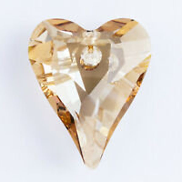 Swarovski pendant, Wild Heart, 17x14x7mm, 6240, Crystal Golden Shadow, Swarovski crystal, price each, Austrian crystal    6240CGS