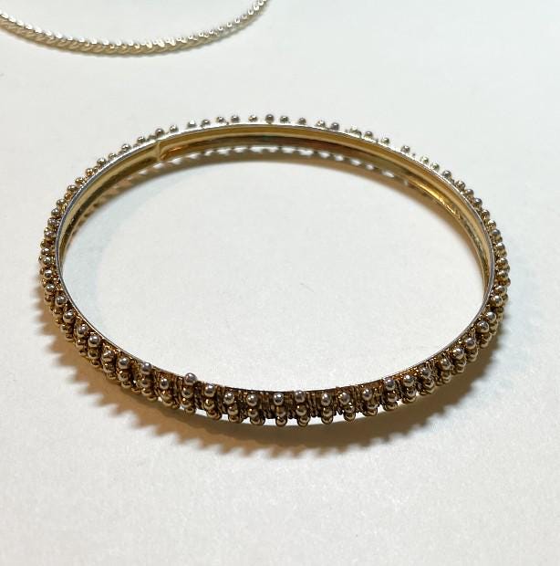 Five Vintage Bangle Bracelets, Mixed Style Lot, Fits 8 Inches