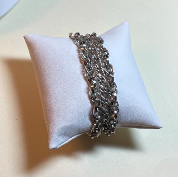 Vintage chain bracelet, 7 1/2 inches long, silver… - image 4