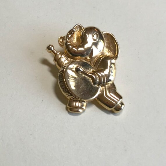 1960s Vintage Figural Fish Brooch Gold Tone with White Beads 60s Novelty Broach Mid Century Women/'s Jewelry Kitsch Rockabilly Pin Gift