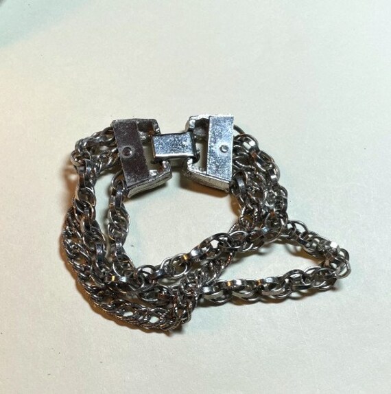 Vintage chain bracelet, 7 1/2 inches long, silver… - image 3