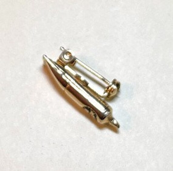 Vintage little business Tri-Chem pin, goldtone wi… - image 4