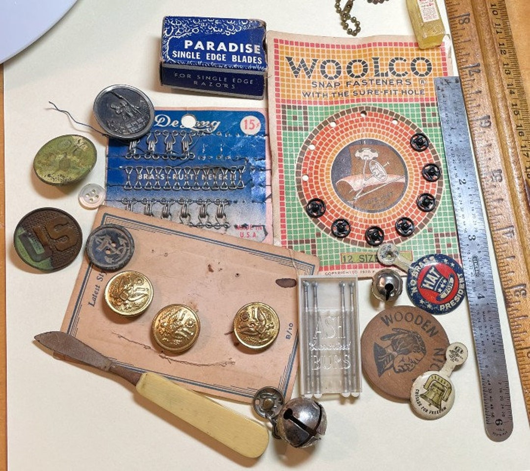 Mixed Vintage Craft Supply Lot 18 Pieces Oddities and Etsy