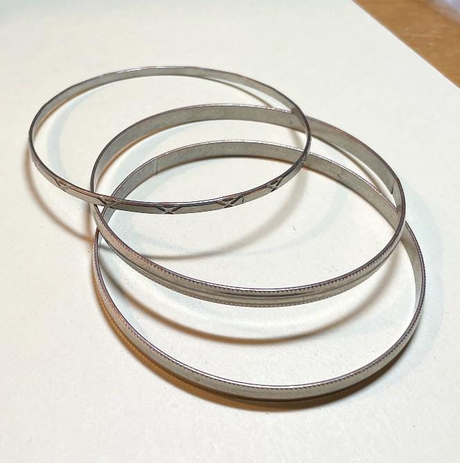 80s vintage シルバーバングル JAMIRAY｜ウェービー シルバー バングル “WAVY SILVER BANGLE