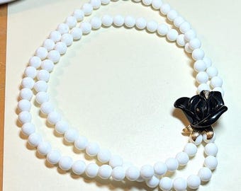 Vintage Kenneth Jay Lane for Avon Flower Necklace Midnight Rose 