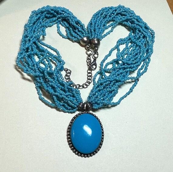 Seed bead sale necklace with pendant