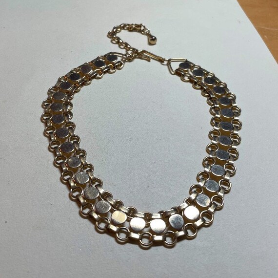 Sterling Silver Necklace Bracelet Jewelry Set Open Heart Link Chain Demi Parure 12mm Choker 15 Italy Patina Vintage