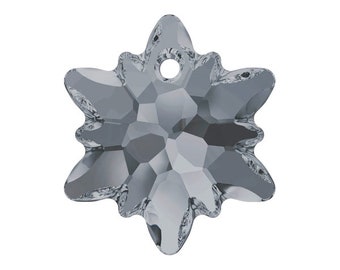 Swarovski pendant, Edelweiss, Crystal Silver Night, 6748, 18mm, Swarovski crystal, price each, Austrian crystal    6748SN