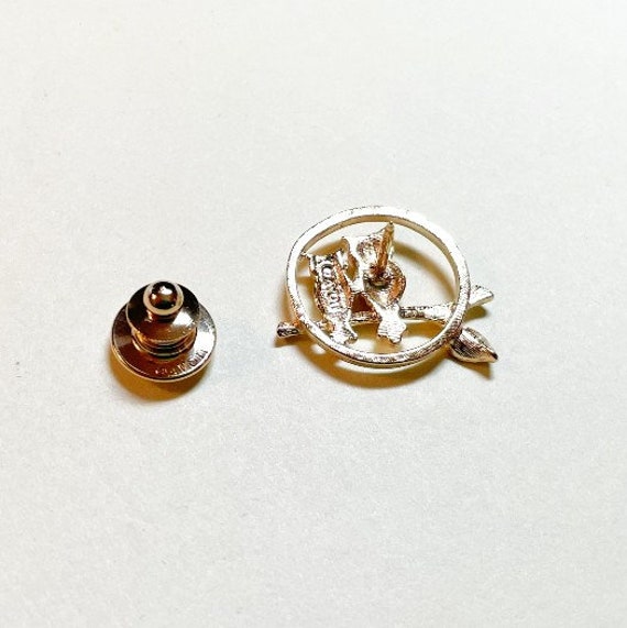Vintage Avon tac pin, Moonlight Couple pin, two o… - image 4