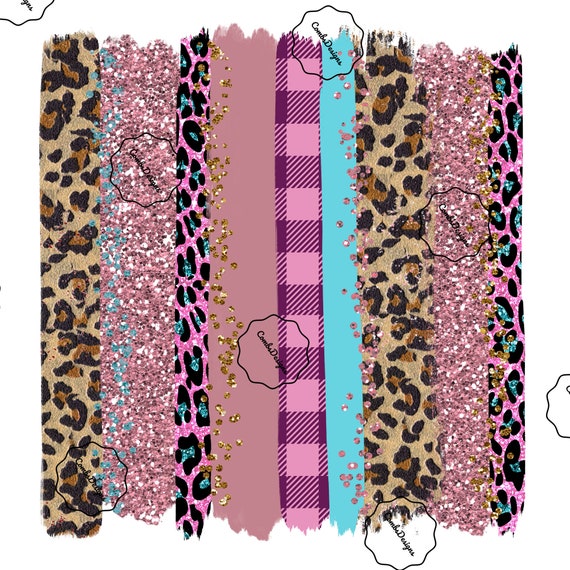 Ready to Press Heat Transfer Sublimation Design / Thankful Fall  Thanksgiving Ready to Press / Leopard Cheetah Animal Print / Brush Strokes  