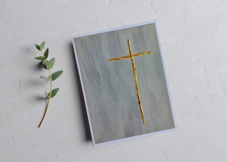 Original Religious Note Cards, Stationery Set, Cross Cards, Baptism Cards, Christian Cards, Sympathy Cards, Religious Stationery image 5