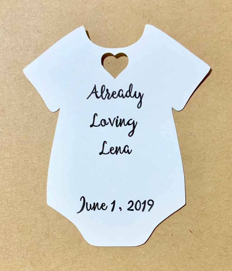 10 Baby Shower Thank You Tags Baby Onesie Cutouts Etsy