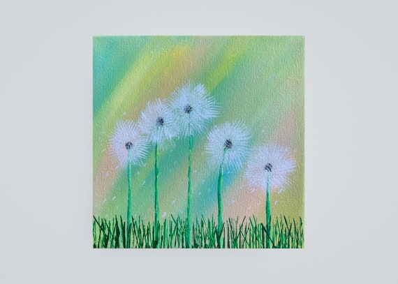 Dandelion – easy acrylic painting for BEGINNERS – UrArtStudio