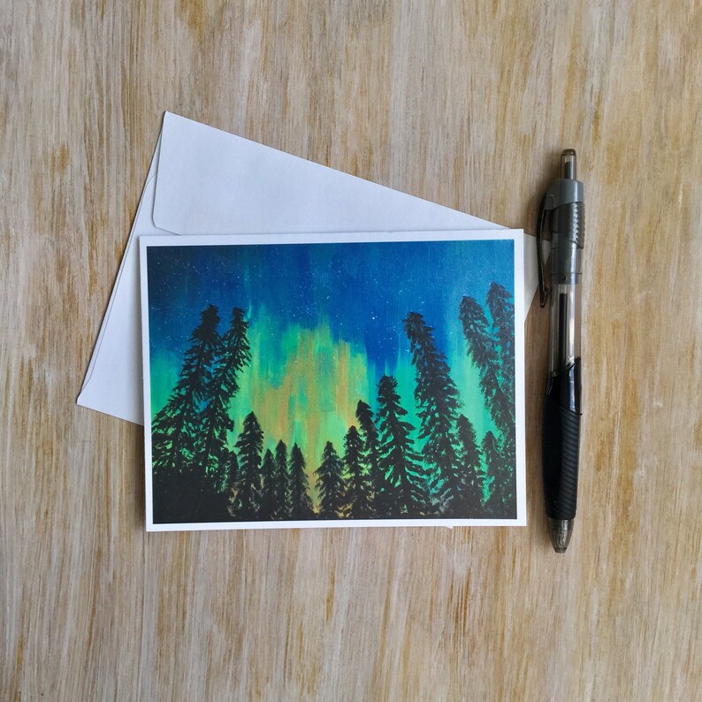 All Occasion Cards Northern Lights Cards Cards for Him Art Etsy